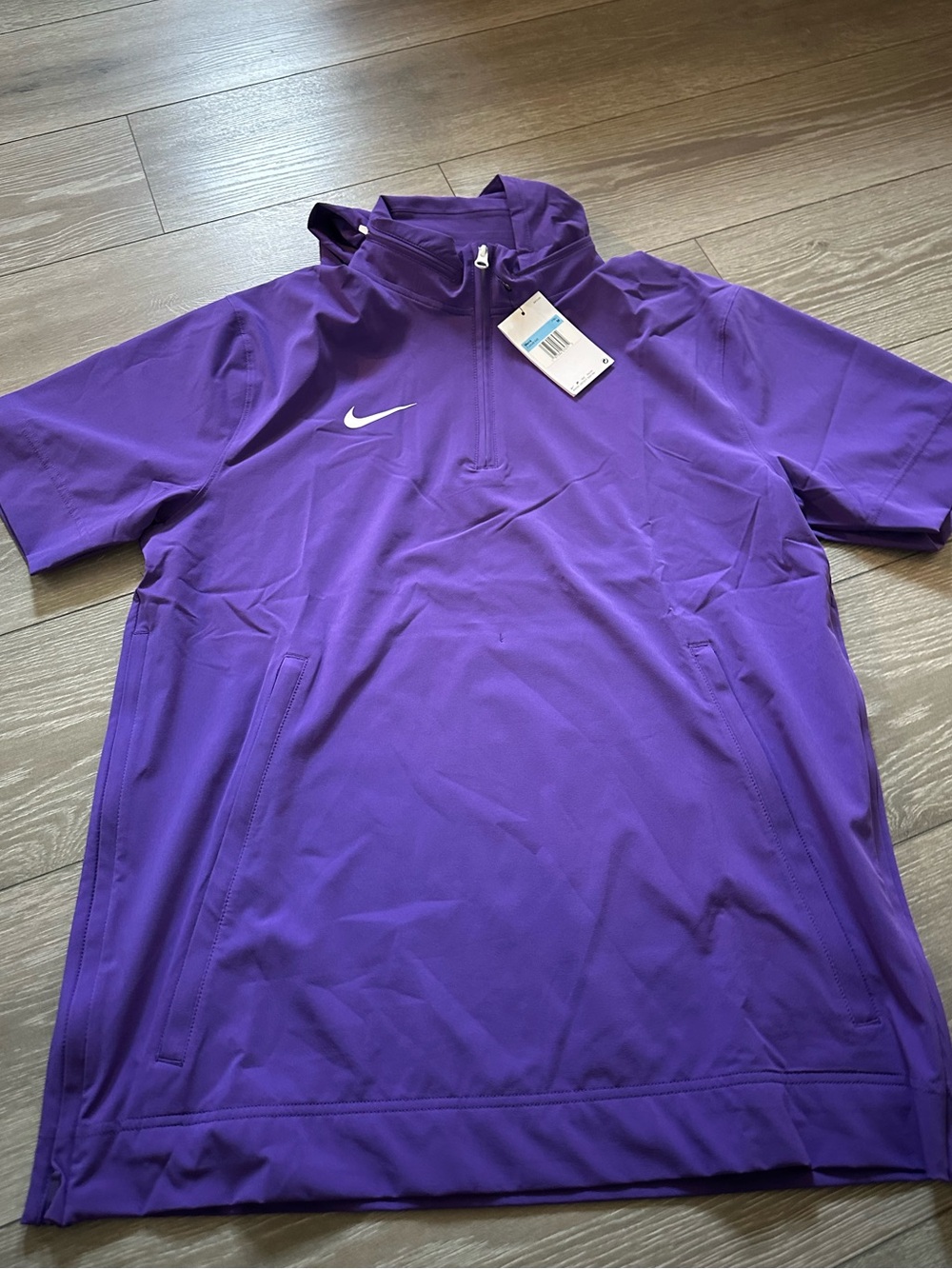 Nike Purple Half-Zip Lightweight Shirt Jacket